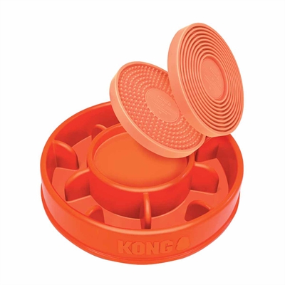 KONG Licks Meal Time Slow Feeder Orange